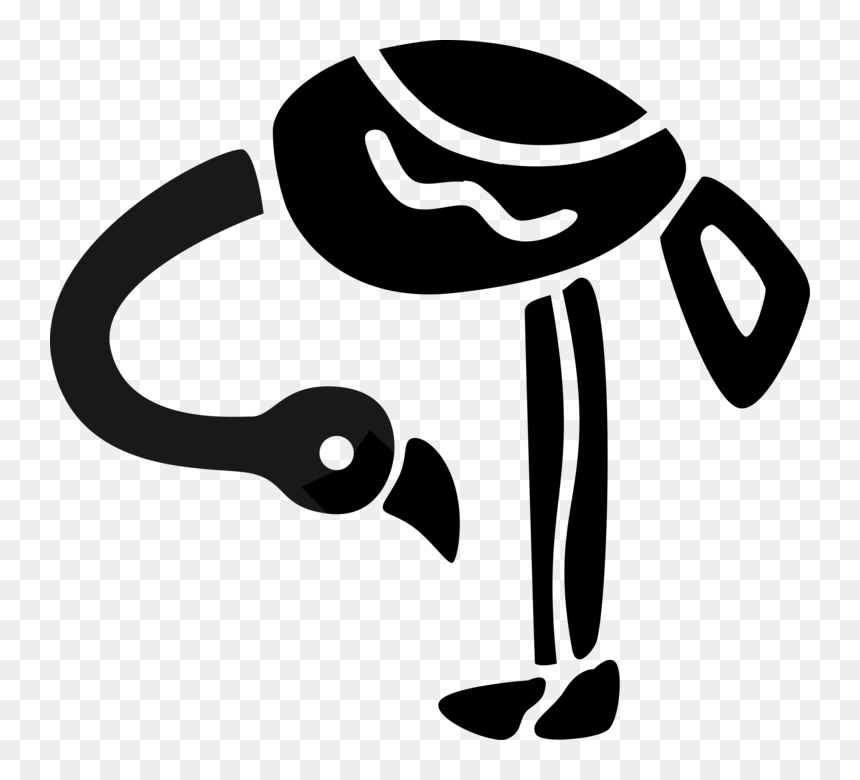 Vector Illustration Of Pink Flamingo Wading Bird, HD Png Download - flamingo vector png
