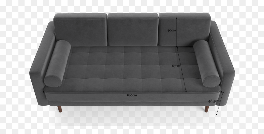 Frank 3 Seater Sofa - Studio Couch, HD Png Download - futon png