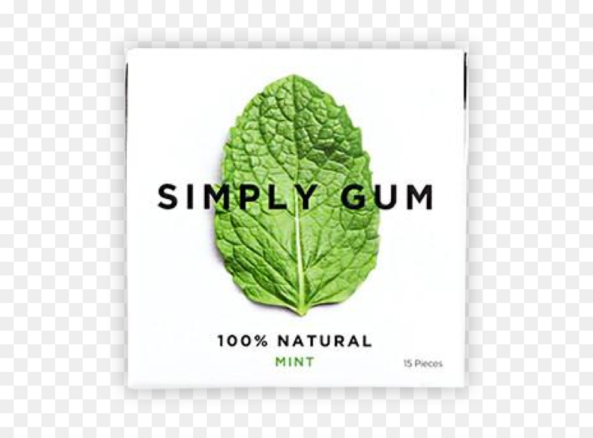 Simply Gum Natural Mint, HD Png Download - chewing gum png