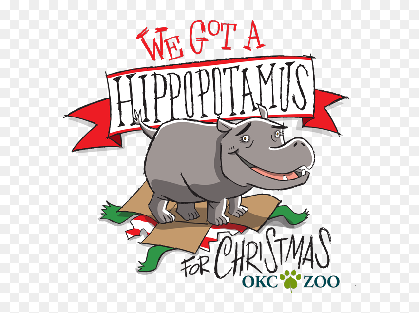 Hippo For Christmas - Hippopotamus For Christmas, HD Png Download - baby hippo png