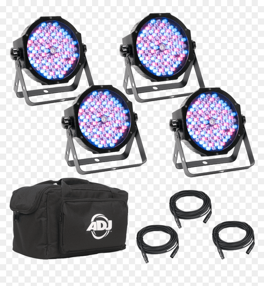 American Dj Mega Flat Pack Plus Led Par Light Package - Mega Flat Pak Plus, HD Png Download - dj light png