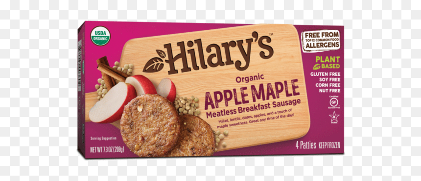 Hilary's Apple Maple Veggie Sausage, HD Png Download - breakfast sausage png