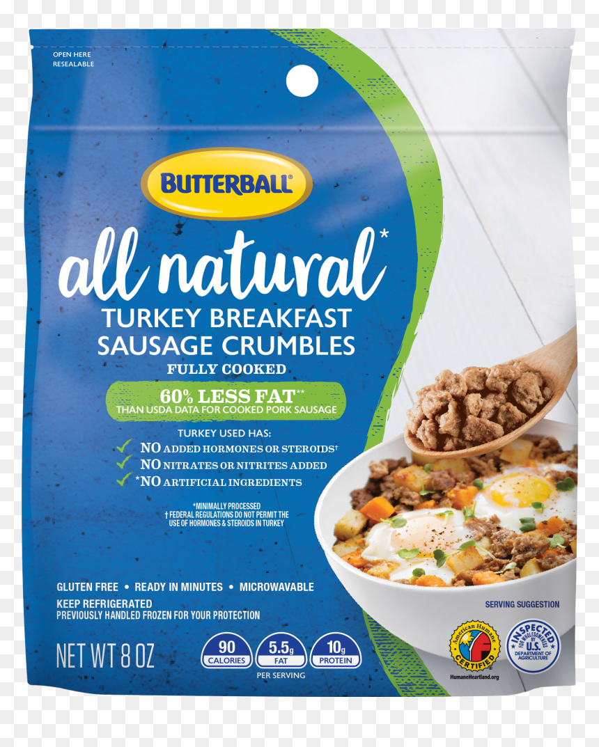 Butterball Turkey Sausage Crumbles, HD Png Download - breakfast sausage png