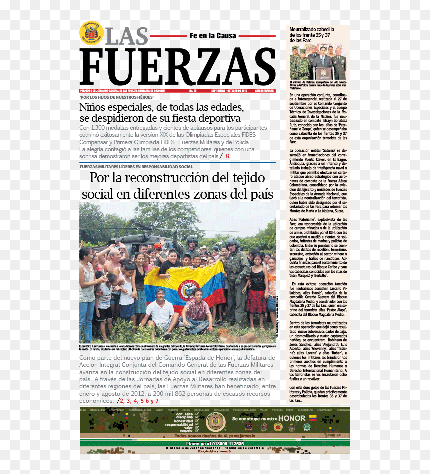 Periódico Las Fuerzas Octubre - Derecho A La Integridad Periodico, HD Png Download - periodico png