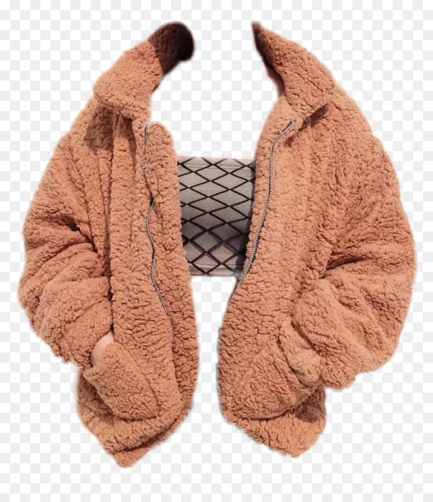 #niche #moodboard #jacket #fluffy #top #tubetop #clothes - Lambswool Jacket, HD Png Download - fluffy png
