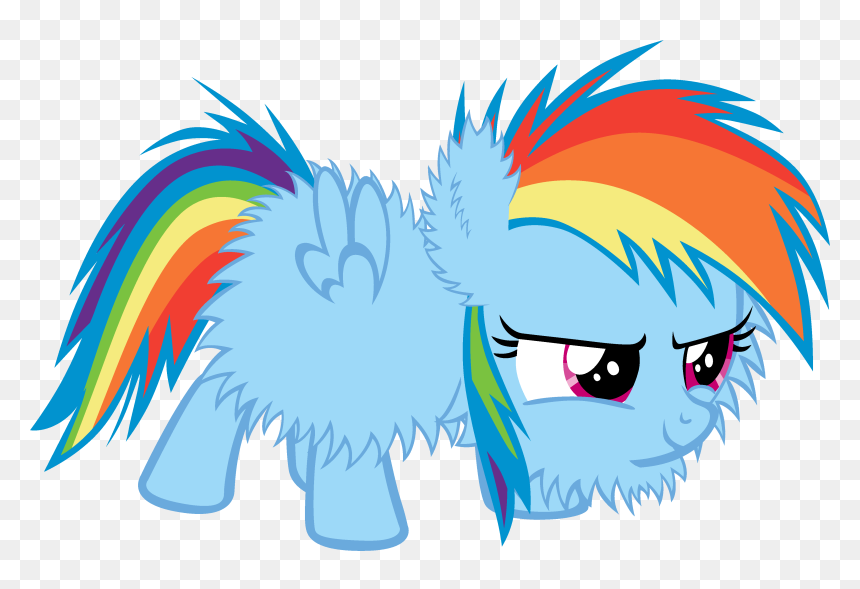 Rainbow Dash Rarity Pony Derpy Hooves Mammal Vertebrate, HD Png Download - fluffy png