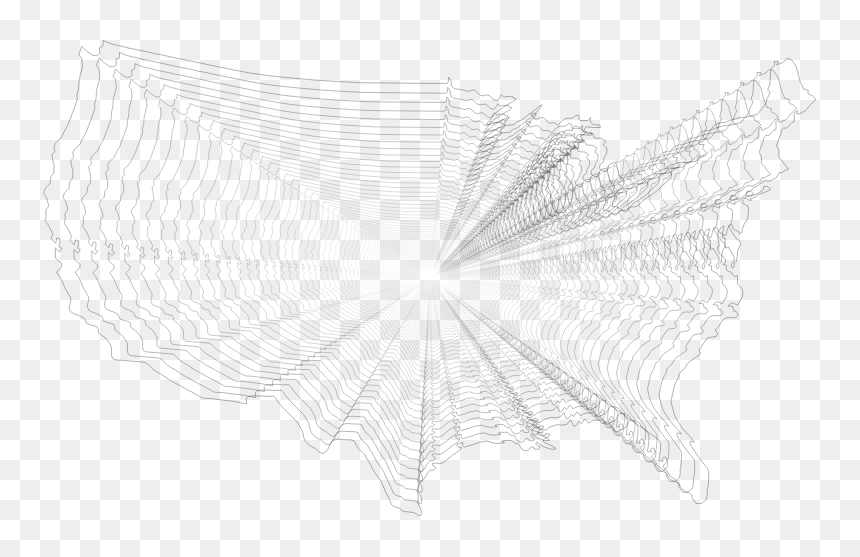 Us Map Outline Zoom - Drawing, HD Png Download - map of us png