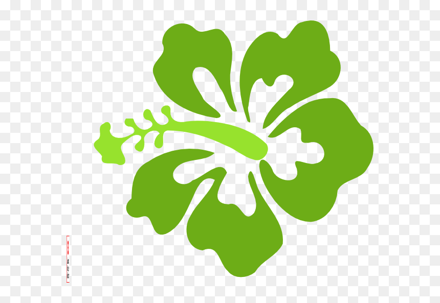 Green Hibiscus Clip Art At Clker - Hibiscus Clip Art, HD Png Download - flores hawaianas png