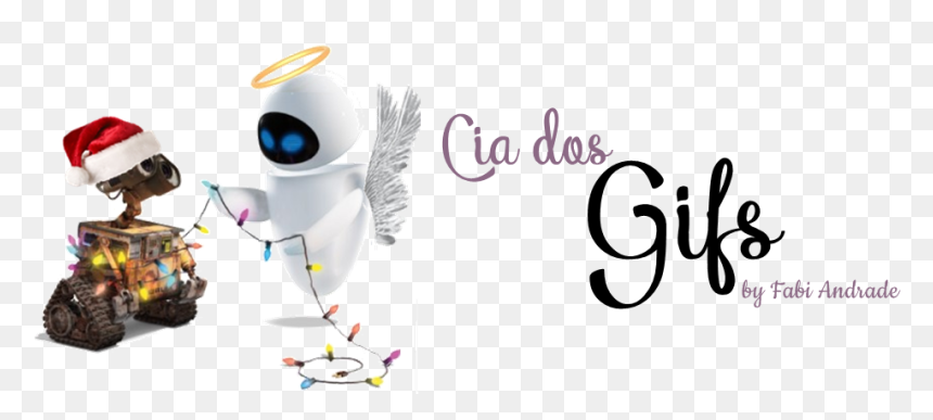 Cia Dos Gifs - Wall E And Eve Christmas, HD Png Download - flores hawaianas png