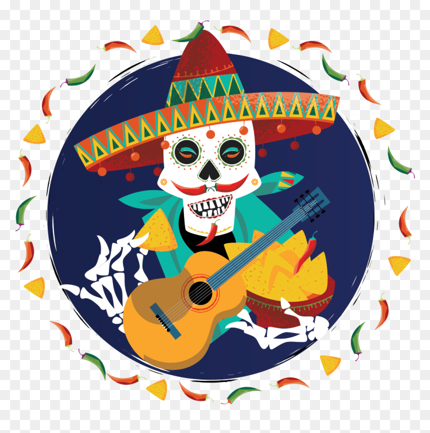 Fish Taco Clipart Guitar - Jalapeño, HD Png Download - sombero png