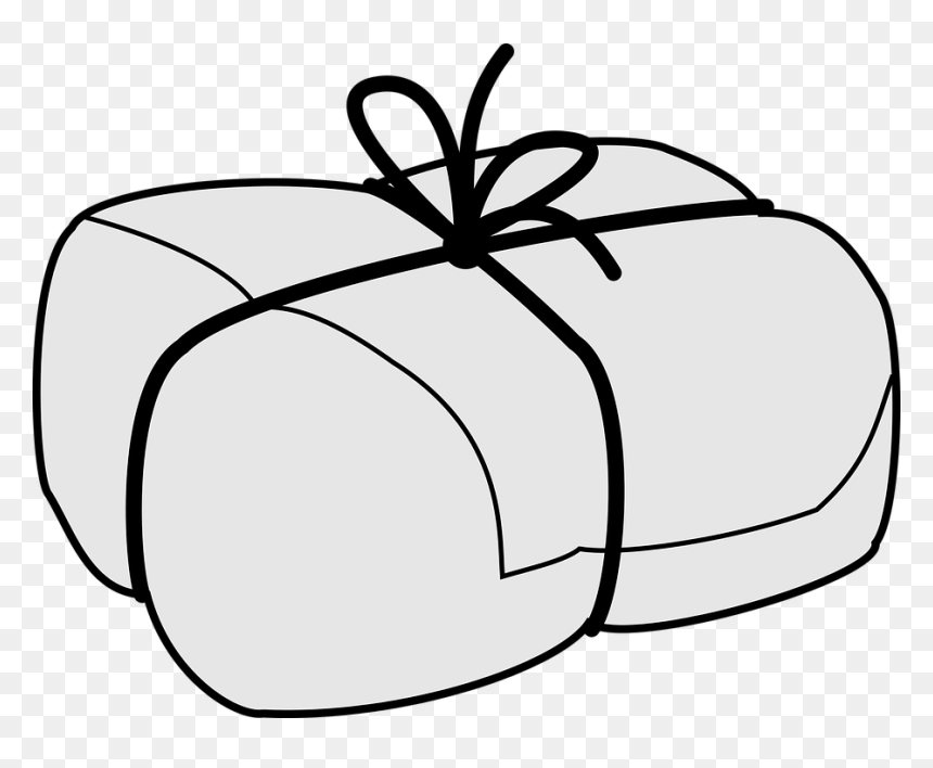 Package Clipart Black And White, HD Png Download - mail white png