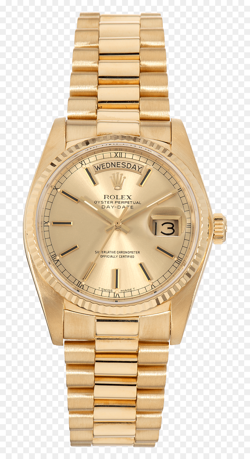 Day-date Circa 1980s Yellow Gold Automatic - Datejust 36 Mm Stainless Steel, HD Png Download - 1980s png