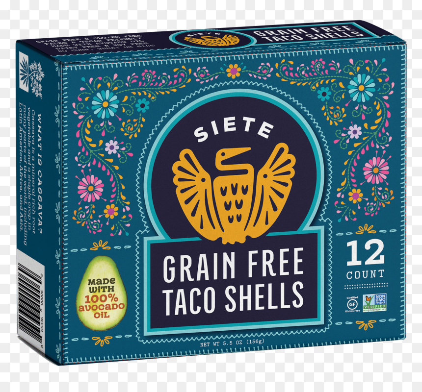 Siete Grain Free Tortilla Chips, HD Png Download - taco shell png