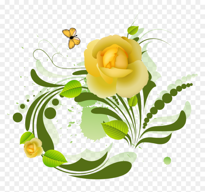 Flourish Vector Watercolor - Vector Graphics, HD Png Download - ornamental vector png