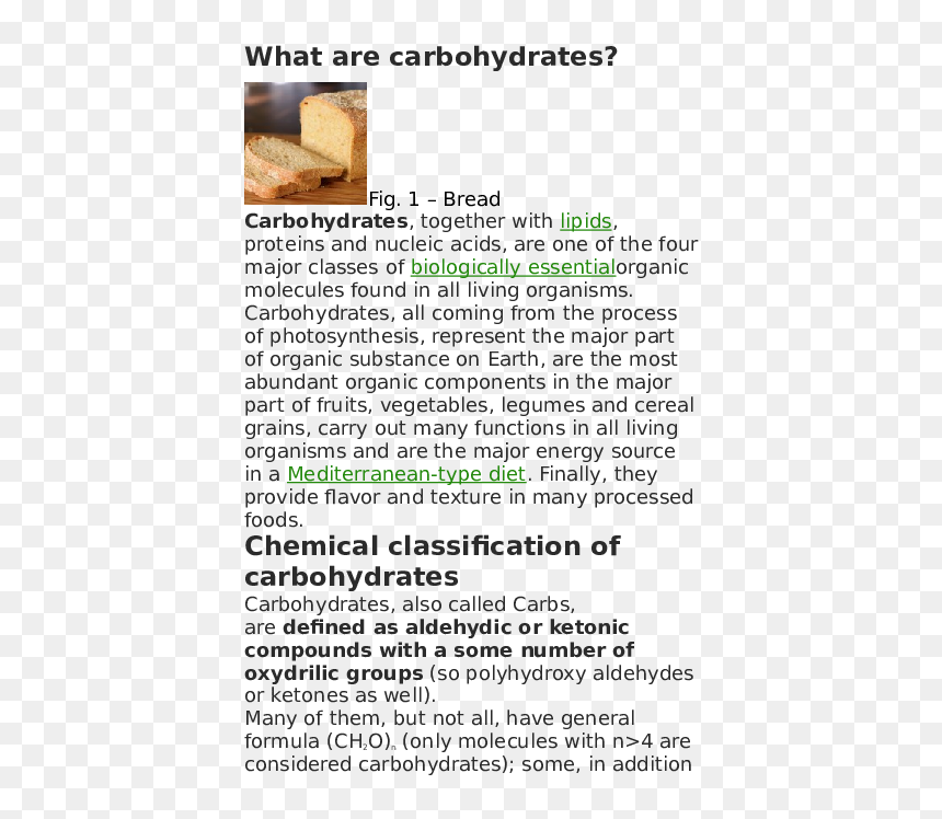 Document, HD Png Download - carbohydrates png