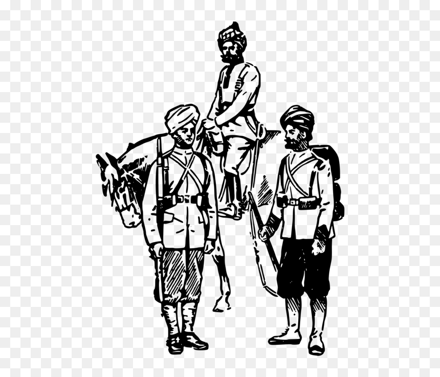 Standing,line Art,people - Army Of People Drawing, HD Png Download - paratrooper png