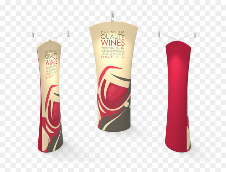 Curved Top Tension Fabric Banner Stand - Banner, HD Png Download - red fabric png