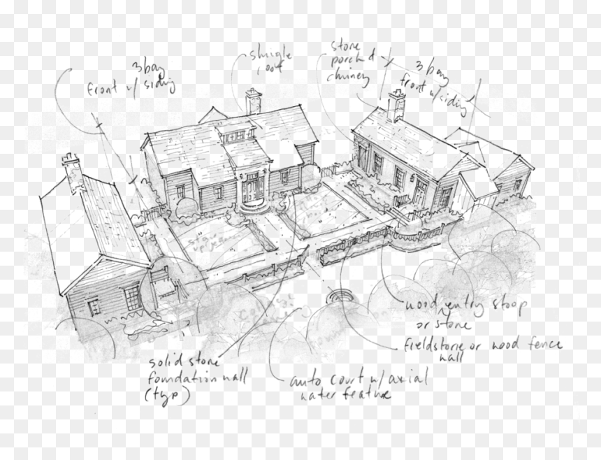 Architecture, HD Png Download - house sketch png