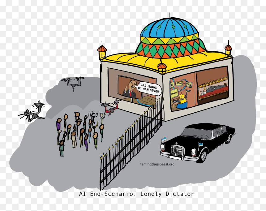 Ai End-scenario 6 Lonely Dictator Tamingtheaibeast - Cartoon, HD Png Download - dictator png