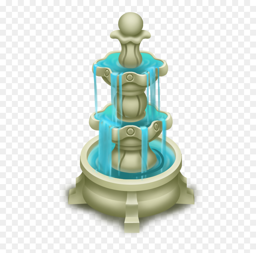 3 Stage Fountain - Fountain Png, Transparent Png - fountain water png