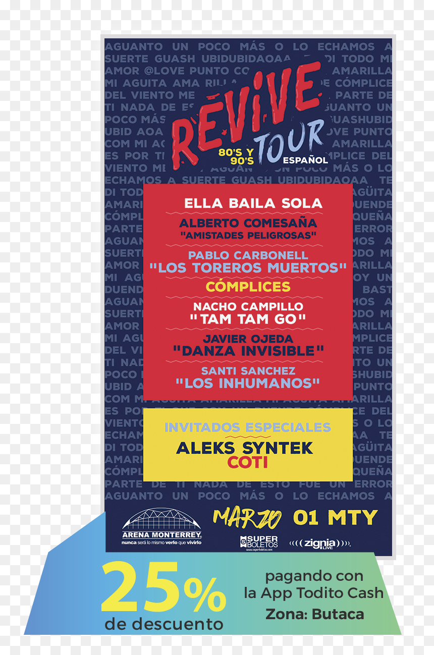 Revive 80s Y 90s Tour, HD Png Download - descuentos png