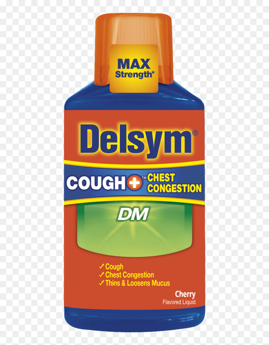 Delsym Cough Syrup , Png Download - Bottle, Transparent Png - cough png