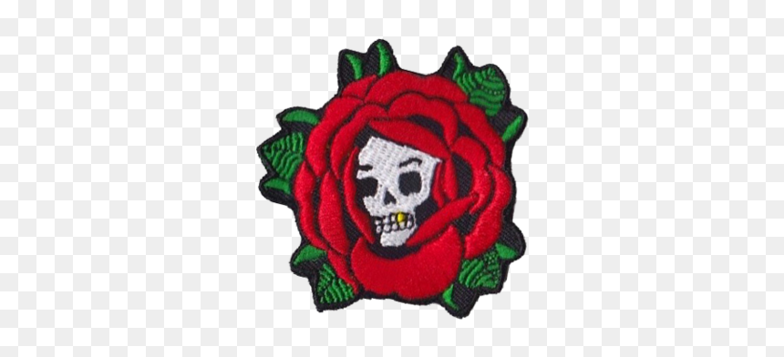 Rose Skull Patch - Illustration, HD Png Download - rose patch png