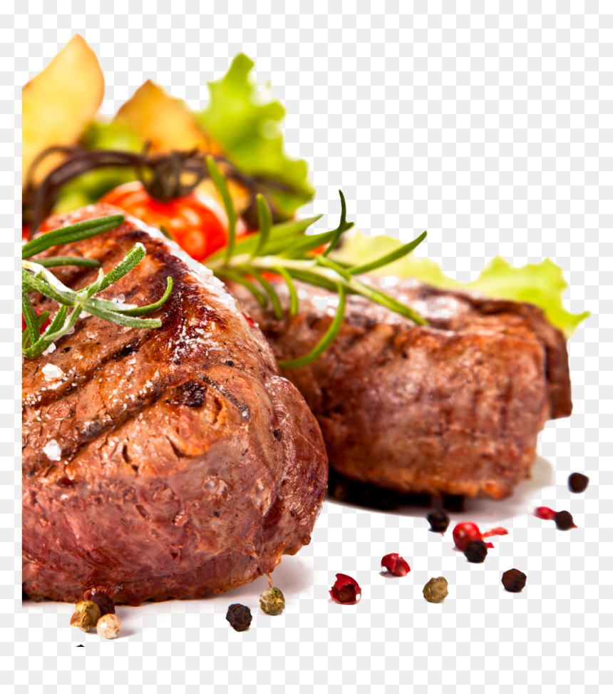 Marinated Steaks With Peppercorns And Fresh Vegetables - Train For Mass, HD Png Download - comida mexicana png