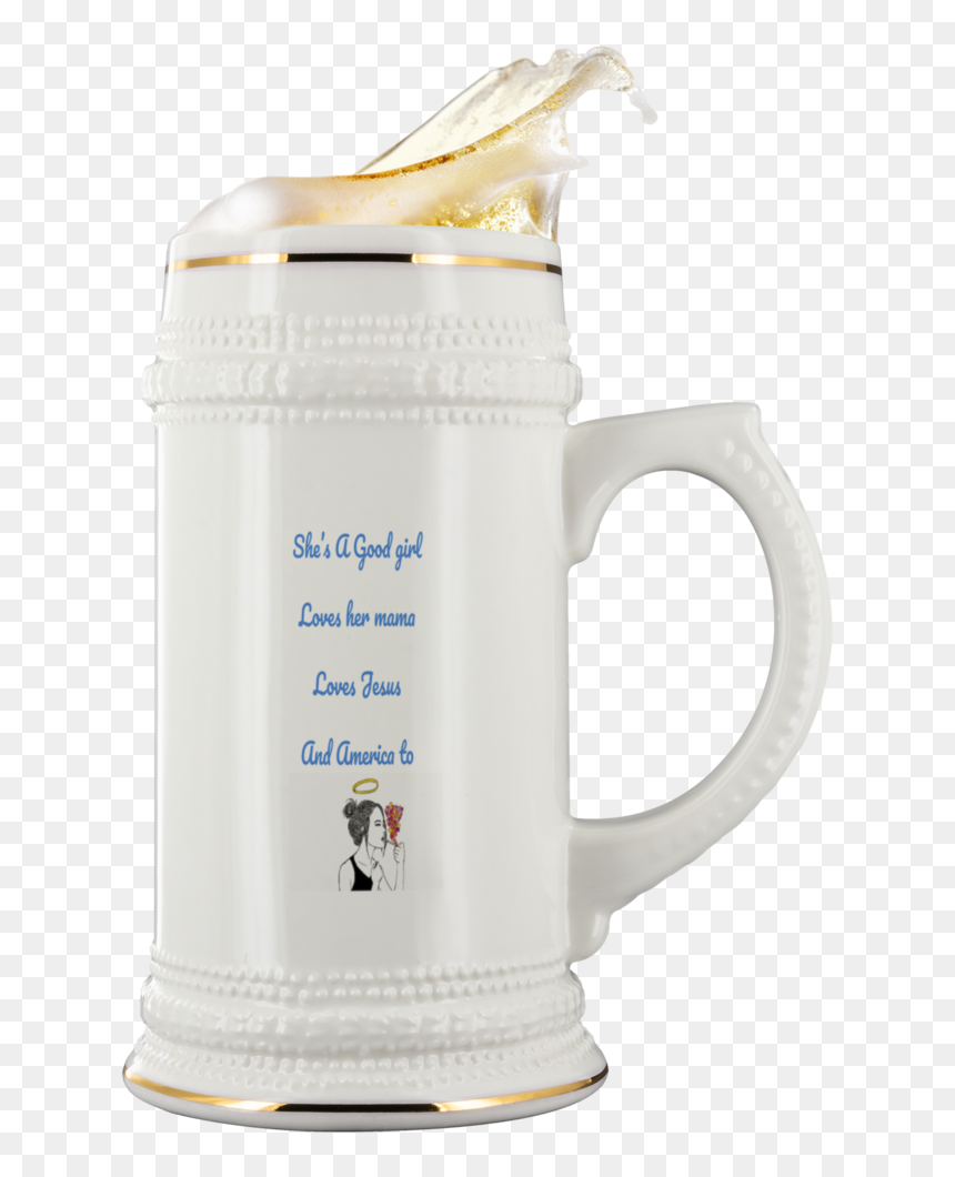 Good Girl Beer Stain - Beer Stein, HD Png Download - girl falling png