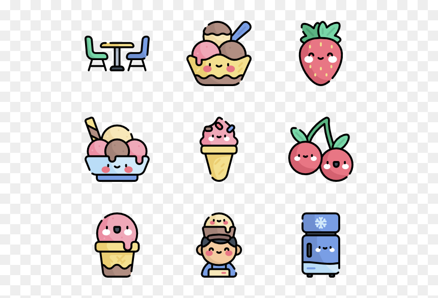 Science Icons Clipart Free, HD Png Download - cartoon ice cream png