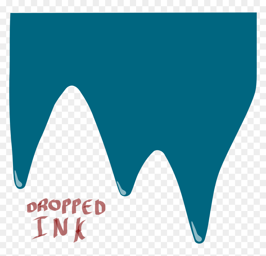 Dropped Ink - Clip Art, HD Png Download - blood in water png