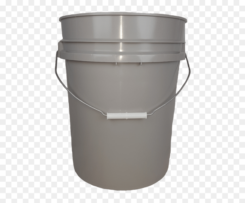 25 Gallon Plastic Bucket Grey - Bucket, HD Png Download - bucket.png