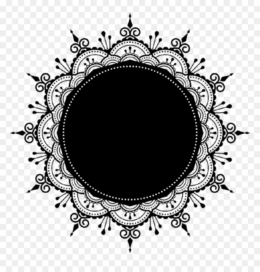 #mandala, #mandalapreta, #espelho, #reflexo, #semreflexo - Transparent Mandala Design Png, Png Download - espelho png