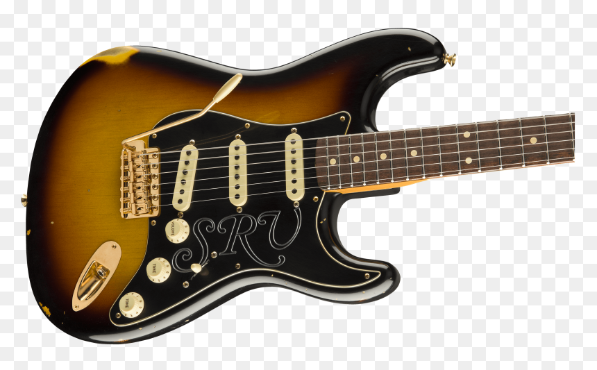 Stevie Ray Vaughan Signature Stratocaster Relic, HD Png Download - bordes vintage blanco y negro png