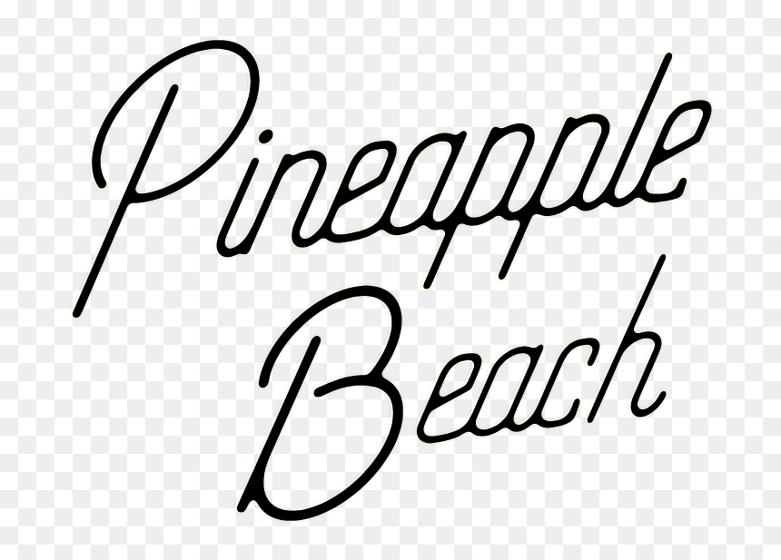 Pineapplebeachlogo - Calligraphy, HD Png Download - pine apple png