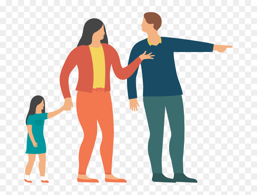 Mom And Daughter Asking Directions - Asking For Directions Clipart Png, Transparent Png - mom clipart png