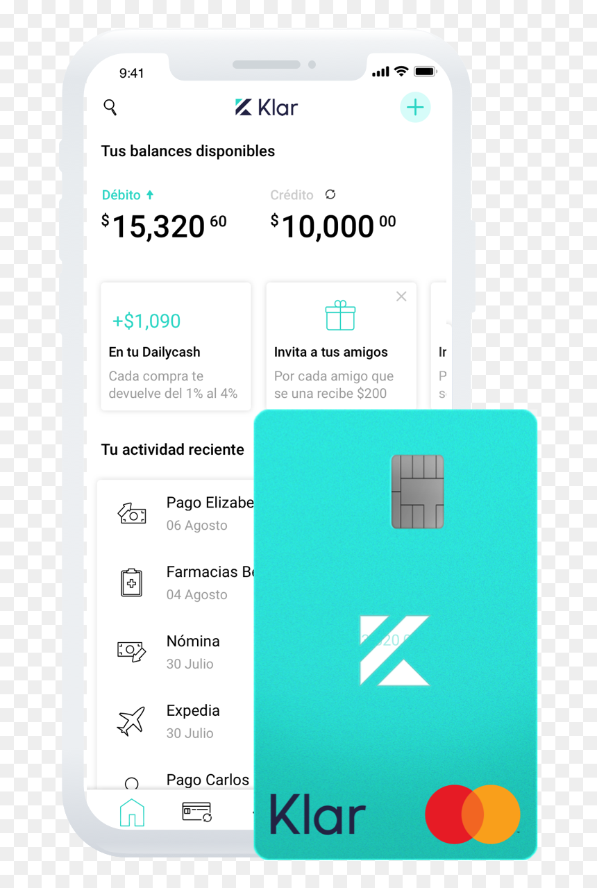 Klar Tarjeta De Credito, HD Png Download - tarjetas png