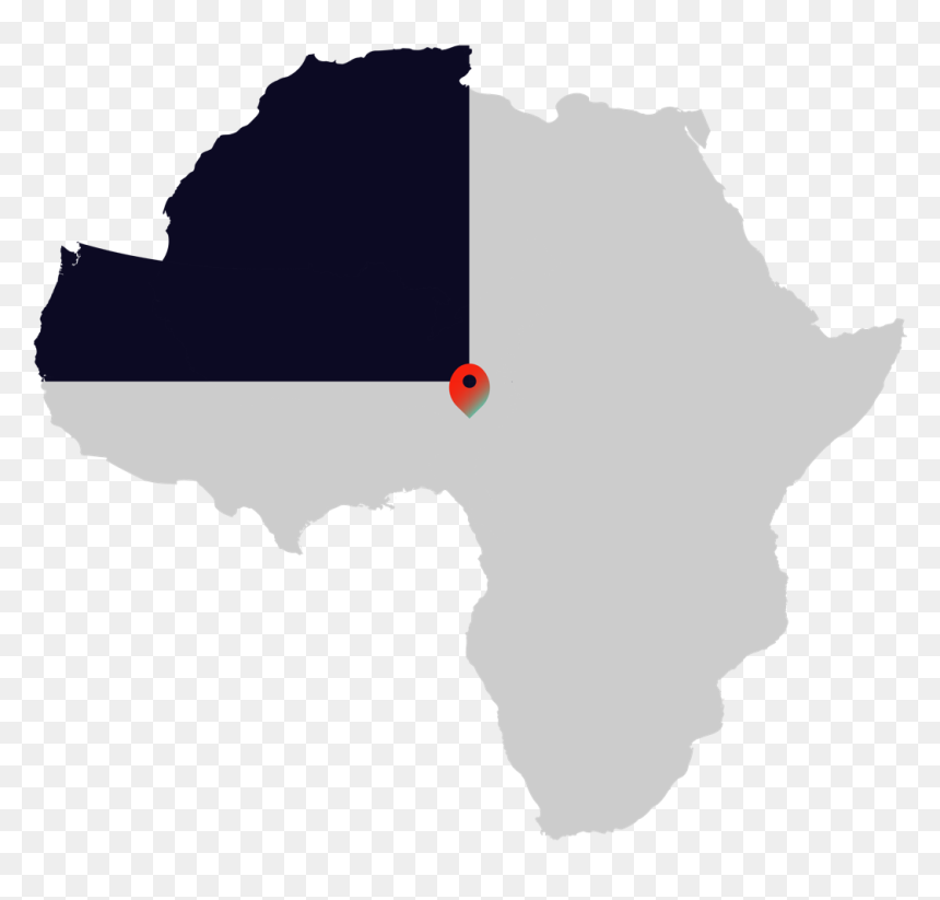 Black And White African Map, HD Png Download - african continent png