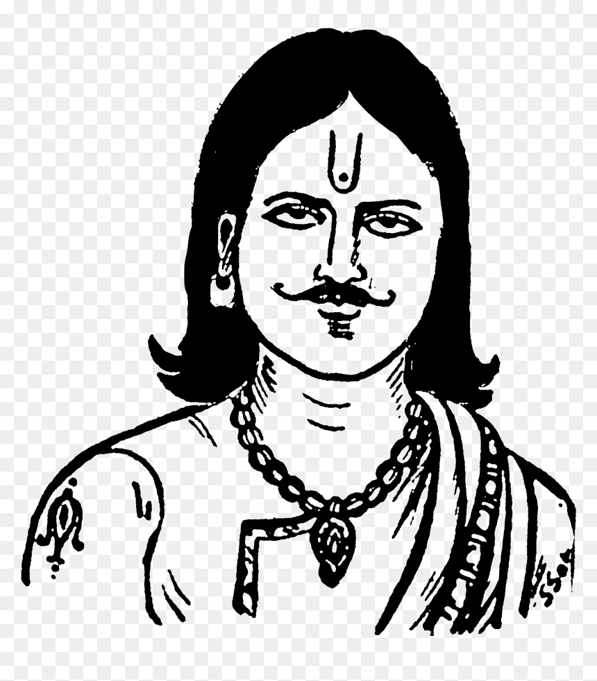 Upendra Bhanja Line Drawing - Kabi Samrat Upendra Bhanja, HD Png Download - lips drawing png