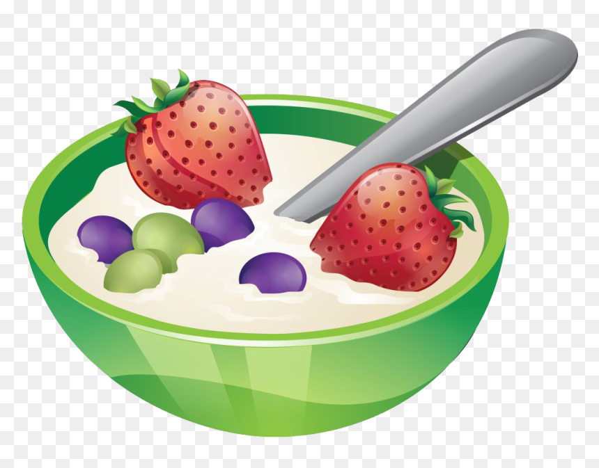 Porridge, Oatmeal Png - Cartoon Porridge And Fruit, Transparent Png - bowl of strawberries png