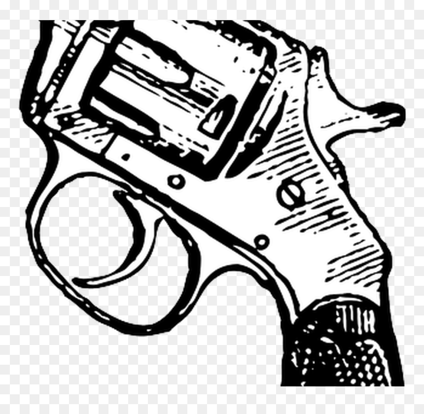 Collection Of Free Pistol Drawing Uzi Download On Ubisafe - Revolver Clip Art, HD Png Download - pistol drawing png