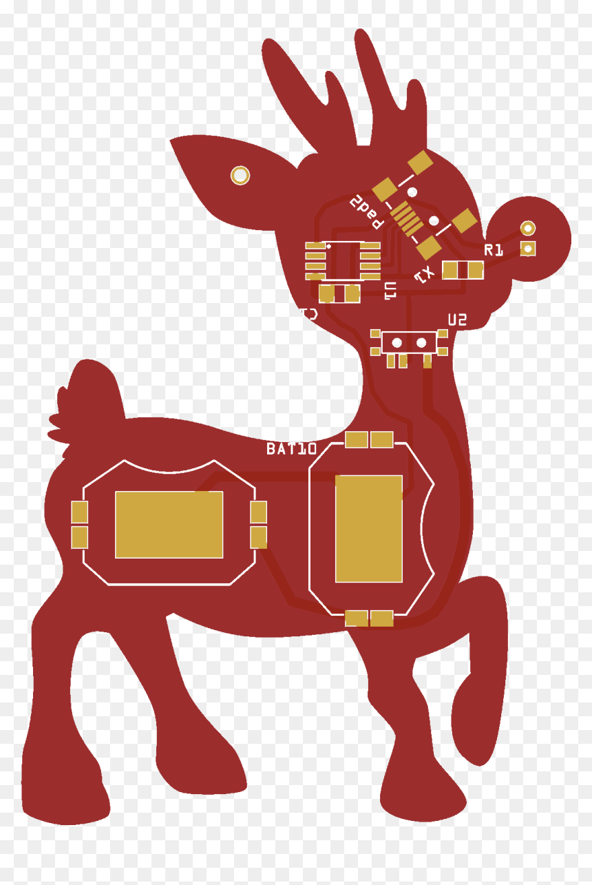 Clipart Reindeer Jpeg - Red Robot Reindeer, HD Png Download - cute reindeer png