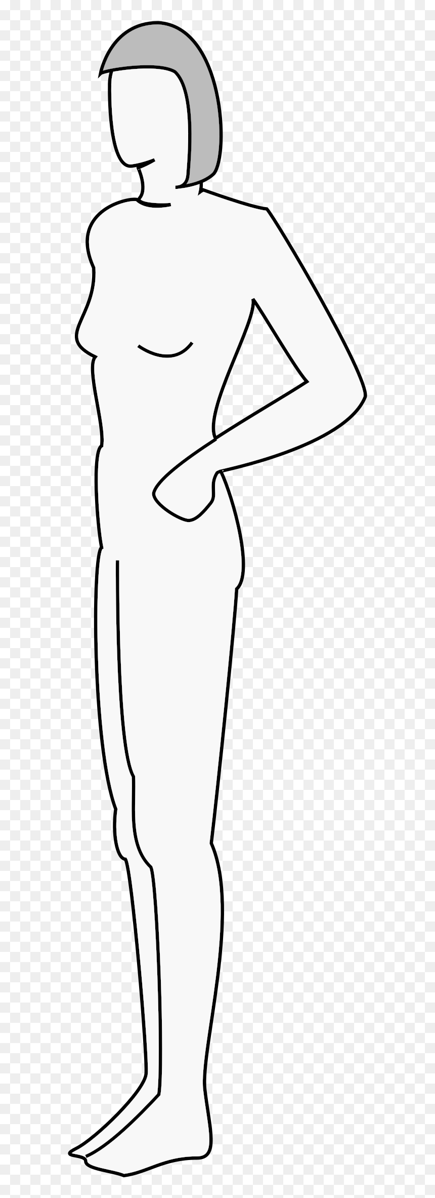 This Free Icons Png Design Of Female Body Silhouette - صورة جانبية للجسم, Transparent Png - body silhouette png