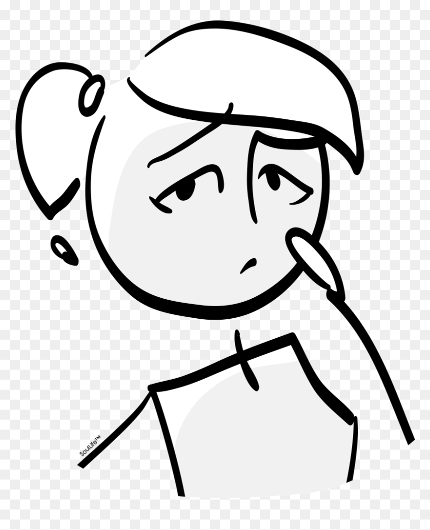 Line Art, HD Png Download - questioning face png