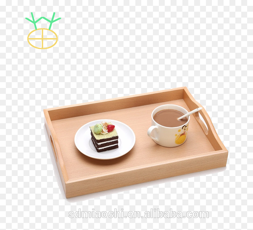 Bandeja De Madera Bandeja De Té De Madera Maciza De - Tray, HD Png Download - taza de te png