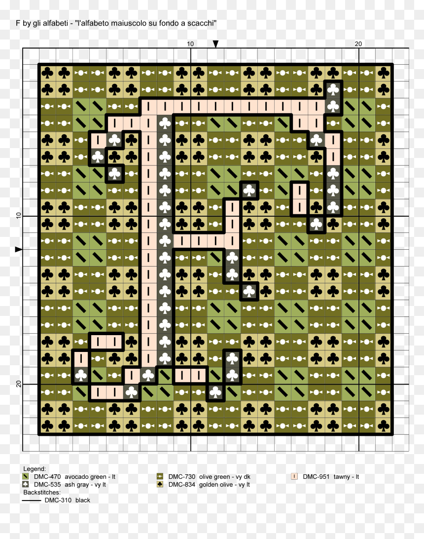 Uppercase Alphabet On Checkered Background Cross Stitch - Motif, HD Png Download - checkered background png