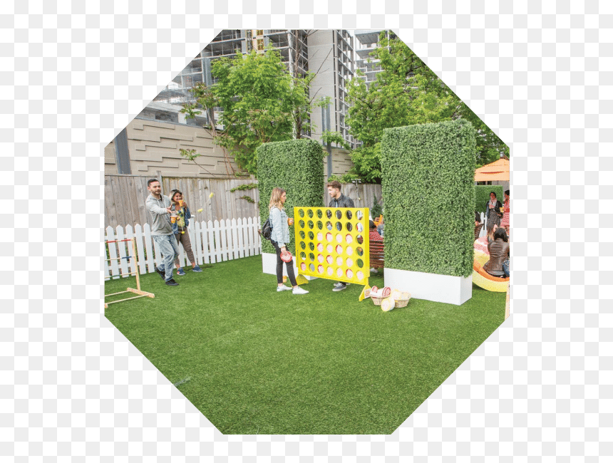 Faux Grass At Outdoor Event - Lawn, HD Png Download - carpet roll png