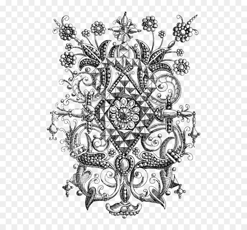 Broche-vormig Patroon, HD Png Download - vintage floral frame png