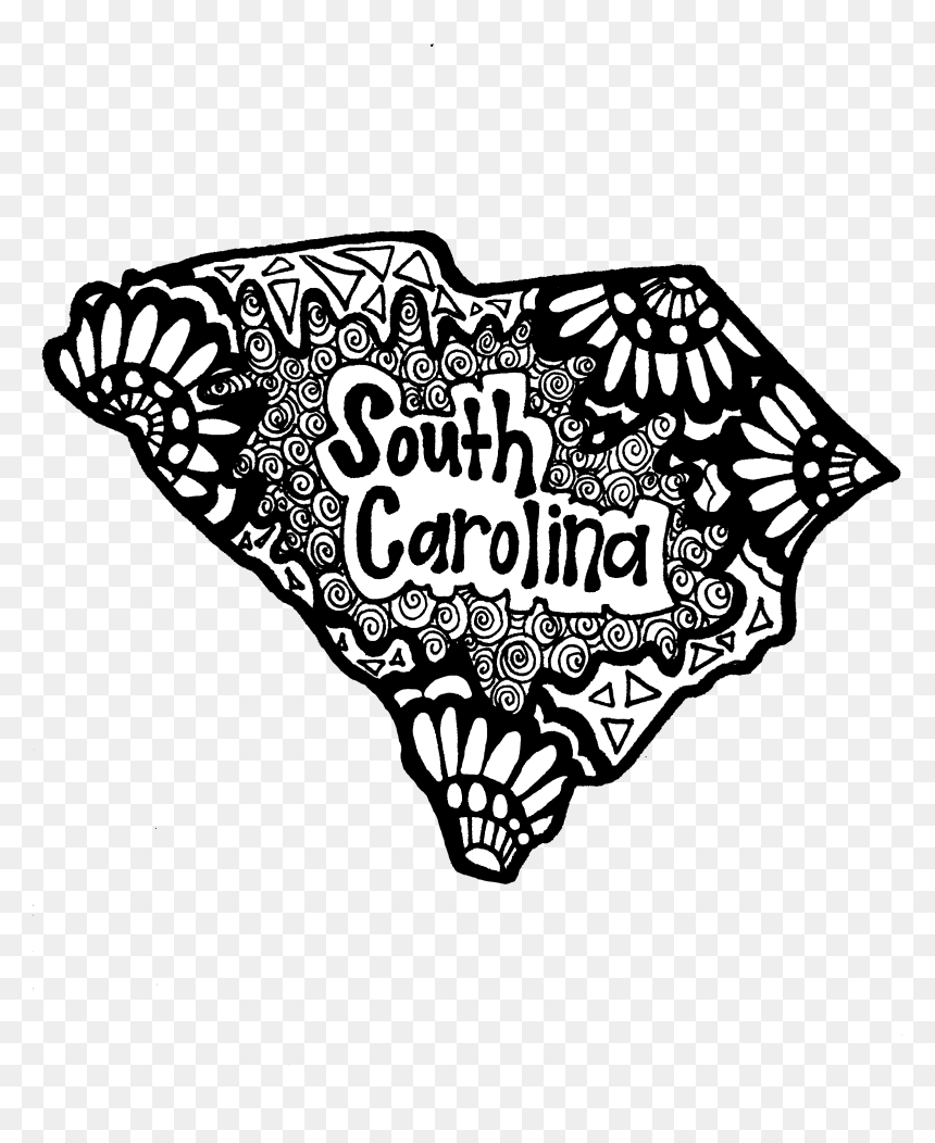 South Carolina Zentangle - Illustration, HD Png Download - zentangle png
