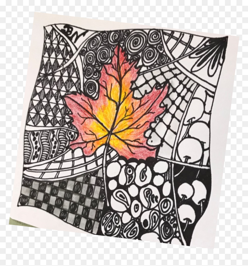 Leaf - Maple Leaf, HD Png Download - zentangle png